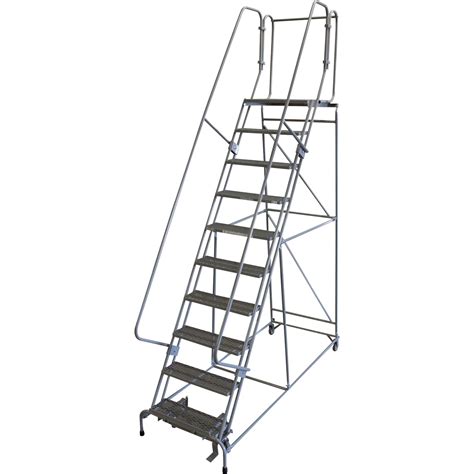 metal fabricated ladders|10 step platform ladder.